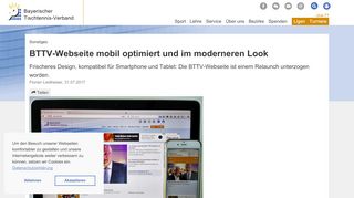 
                            13. BTTV-Webseite mobil optimiert und im moderneren Look: Bayerischer ...