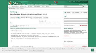 
                            12. Bucerius Law School aufnahmeverfahren 2018 - Forum - Studis Online