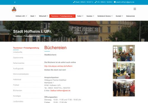 
                            6. Büchereien - Hofheim i.UFr.