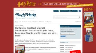 
                            6. Buchmesse Frankfurt umwirbt Buchhändler: Freikarten für jede Firma ...