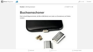 
                            12. Buchsenschoner | c't | Heise Magazine