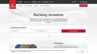 
                            2. Buchung verwalten | Emirates Deutschland