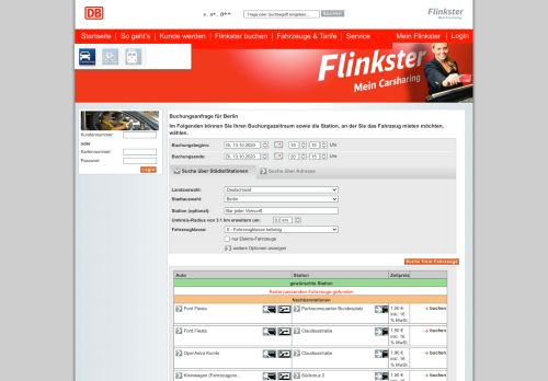 
                            13. Buchungsanfrage für Berlin - Flinkster - Mein Carsharing
