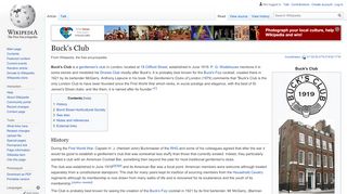 
                            10. Buck's Club - Wikipedia