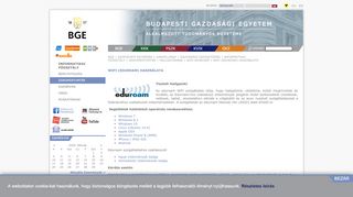 
                            6. Budapesti Gazdasági Egyetem - WIFI (Eduroam) használata