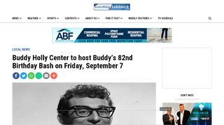 
                            11. Buddy Holly Center to host Buddy's 82nd Birthday Bash on Friday ...