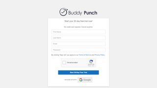 
                            3. Buddy Punch Signup