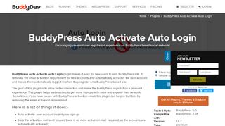 
                            2. BuddyPress Auto Activate Auto Login • BuddyPress Plugins • BuddyDev