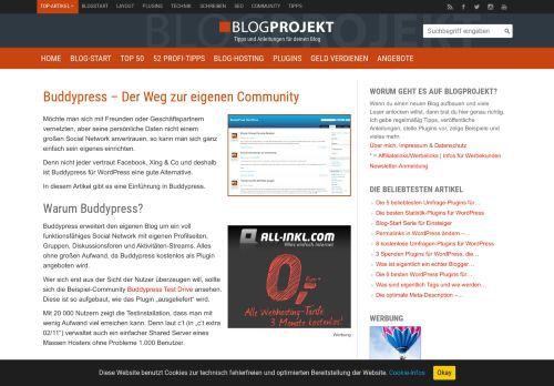 
                            12. Buddypress - Der Weg zur eigenen Community - Blogprojekt