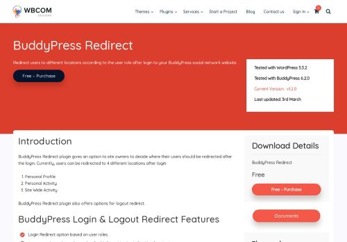 
                            7. BuddyPress Redirect | BP Login Logout Redirect | Wbcom Designs
