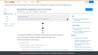 
                            6. BuddyPress registration form shortcode - Stack Overflow