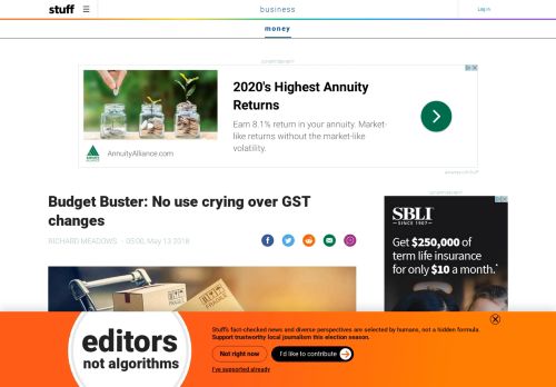 
                            11. Budget Buster: No use crying over GST changes | Stuff.co.nz