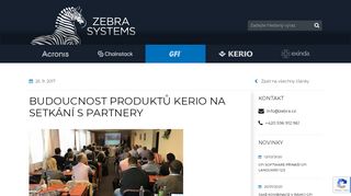 
                            10. Budoucnost produktů Kerio na setkání s partnery | ZEBRA SYSTEMS