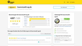 
                            7. bueromarkt-ag.de Bewertungen & Erfahrungen | Trusted Shops