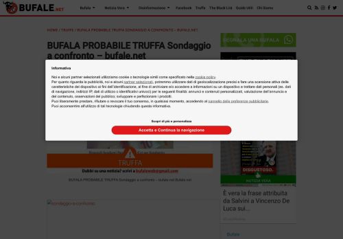 
                            6. BUFALA PROBABILE TRUFFA Sondaggio a confronto - bufale.net ...