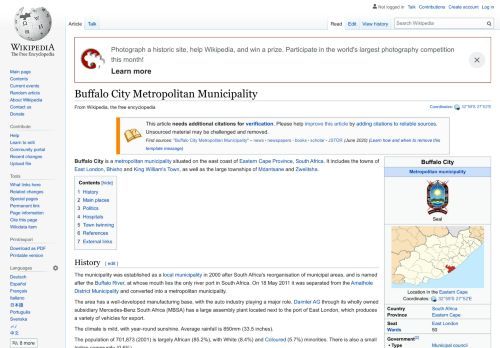 
                            13. Buffalo City Metropolitan Municipality - Wikipedia
