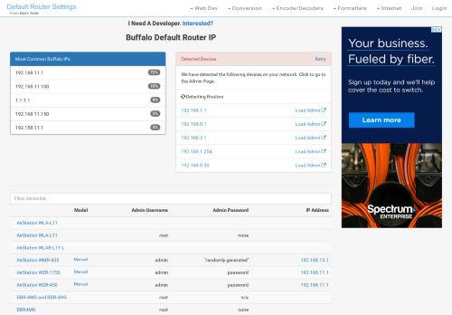 
                            6. Buffalo Default Router IP - Clean CSS