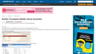 
                            7. Buffalo Terastation MySQL Server einrichten - Administrator