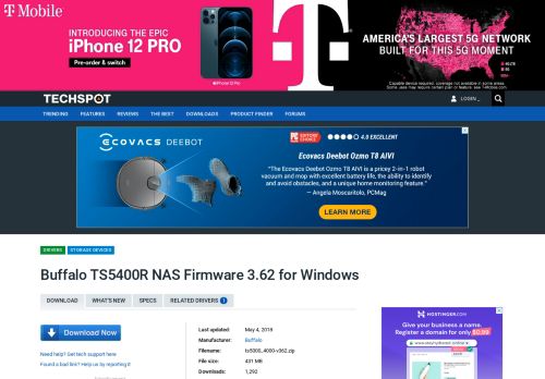 
                            6. Buffalo TS5400R NAS Firmware 3.62 for Windows Driver - TechSpot