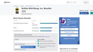 
                            13. Buffalo Wild Wings, Inc. Benefits & Perks | PayScale