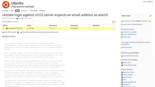 
                            13. Bug #1172877 “remote login against UCCS server expects an email ...