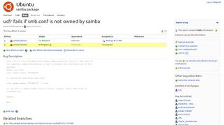 
                            12. Bug #1330408 “ucfr fails if smb.conf is not owned by samba” : Bugs ...