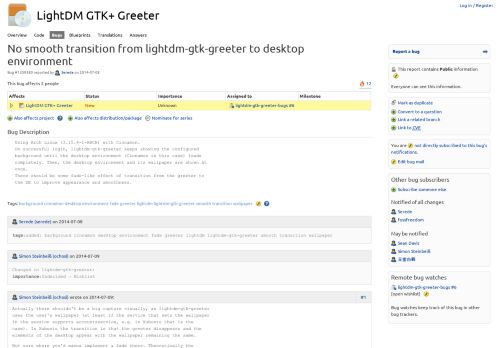 
                            2. Bug #1339380 “No smooth transition from lightdm-gtk-greeter to d ...
