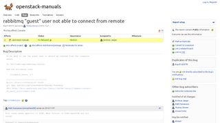 
                            4. Bug #1390419 “rabbitmq “guest” user not able to connect from rem ...