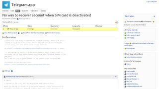 
                            12. Bug #1495926 “No way to recover account when SIM card is deactiv ...