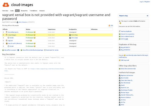 
                            12. Bug #1569237 “vagrant xenial box is not provided with vagrant/va ...