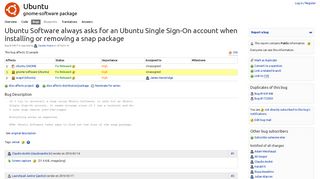 
                            4. Bug #1581713 “Ubuntu Software always asks for an Ubuntu Single S ...