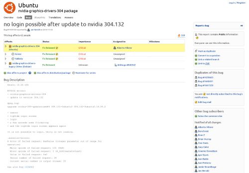 
                            6. Bug #1639180 “no login possible after update to nvidia 304.132 ...