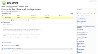 
                            7. Bug #1653433 “Linux mint boot freeze at startup screen” : Bugs : Linux ...