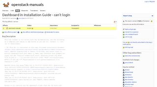 
                            3. Bug #1697352 “Dashboard in Installation Guide - can't login” : Bugs ...