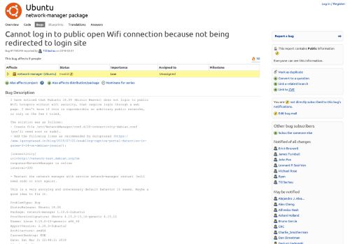 
                            12. Bug #1760349 “Cannot log in to public open Wifi connection becau ...