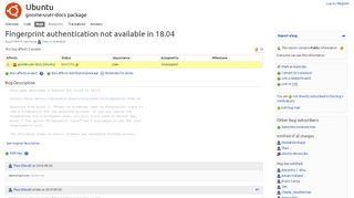 
                            10. Bug #1787974 “Fingerprint authentication not available in 18.04 ...