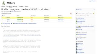 
                            4. Bug #1799933 “Unable to upgrade to Mahara 18.10.0 on windows ...
