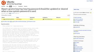 
                            10. Bug #322827 “libpam-gnome-keyring: keyring password should be up ...