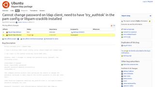 
                            4. Bug #329067 “Cannot change password on ldap client, need to have ...