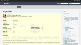 
                            9. Bug #34162: Fix Nextcloud iocage plugin - FreeNAS - iXsystems ...