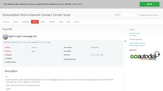 
                            11. Bug #348: Agent Login Campaign list - GOautodial Omni-channel ...