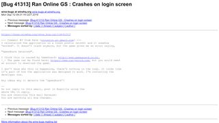 
                            10. [Bug 41313] Ran Online GS : Crashes on login screen - ...