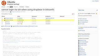 
                            6. Bug #834174 “cannot login via ssh when using dropbear in initram ...