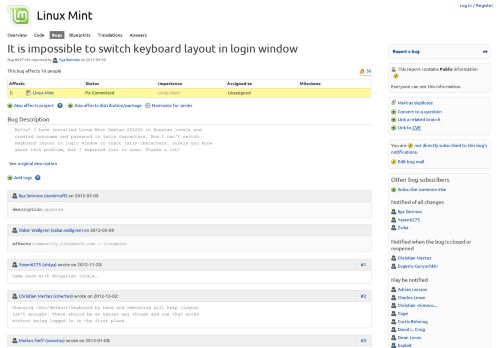 
                            7. Bug #997140 “It is impossible to switch keyboard layout in login ...