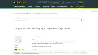 
                            11. [bug] Android - trading app - login mit Fingerprin... - comdirect