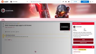
                            10. BUG: Facebook login page is a bit fucked. : cncrivals - Reddit