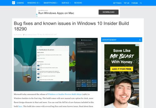 
                            4. Bug fixes and known issues in Windows 10 Insider Build 18290 ...