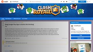 
                            5. [Bug] Google Play Sign-In Button Not Working! : ClashRoyale - Reddit