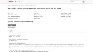 
                            7. Bug ID: JDK-8160365 Desktop shortcut of Web Start application is ...