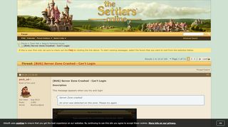 
                            7. [BUG] Server Zone Crashed - Can't Login - The Settlers Online